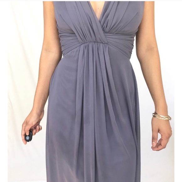 ‘Dessy Collection’ Bridesmaid Dress, Dark Gray - Picture 2 of 7